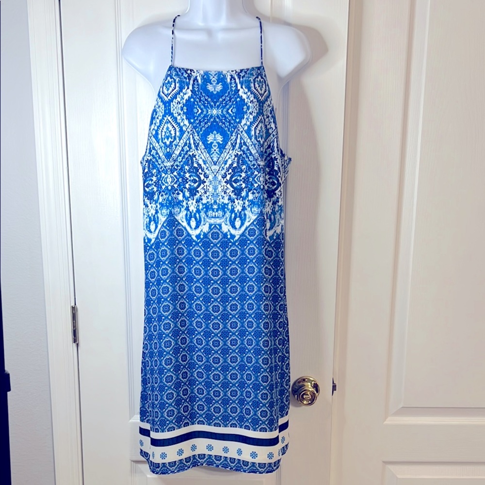 Skies Are Blue Vibrant Patterned Dress
